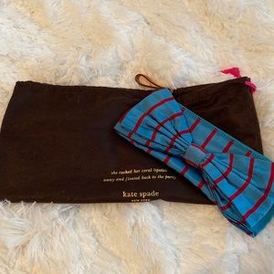 Kate spade blue and red clutch. Excellent condition.